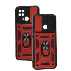 Чохол для Xiaomi Redmi 10C Serge Ring Armor ударостійкий червоний