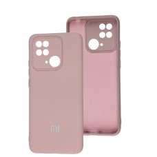 Чохол Xiaomi Redmi 10C Silicone Full camera рожевий / pink sand