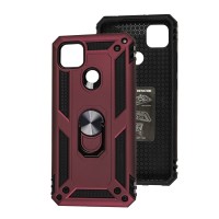 Чохол для Xiaomi Redmi 9C / 10A Serge Ring ударостійкий бордовий