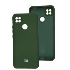 Чехол для Xiaomi Redmi 9C / 10A Silicone Full camera зеленый / dark green