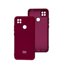 Чохол для Xiaomi Redmi 9C/10A Silicone Full camera бордовий / marsala