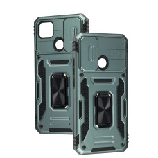 Чохол для Xiaomi Redmi 9C / 10A Camshield Army Ring зелений / light green