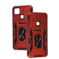 Чохол для Xiaomi Redmi 9C/10A Camshield Army Ring червоний
