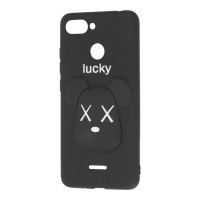 Чохол для Xiaomi Redmi 6 "ведмедик Lucky" чорний