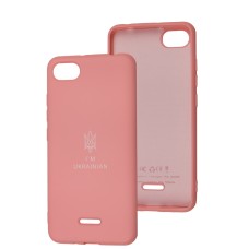 Чохол для Xiaomi Redmi 6A Silicone Full Тризуб розовий / light pink
