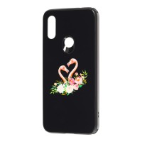 Чохол для Xiaomi Redmi 7 glass print "фламінго"