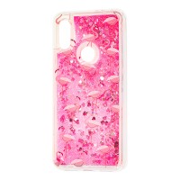 Чохол для Xiaomi Redmi 7 Блискучі вода "рожевий фламінго"