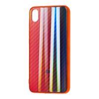 Чохол для Xiaomi Redmi 7A Carbon Gradient Hologram червоний