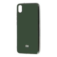 Чохол Xiaomi Redmi 7A Silicone case (TPU) темно-зелений