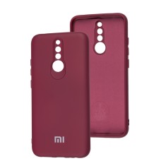 Чохол для Xiaomi Redmi 8 Silicone Full camera бордовий