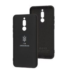 Чохол для Xiaomi Redmi 8 Silicone Full Тризуб чорний