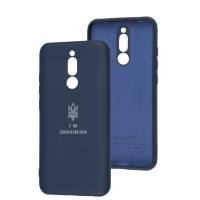 Чохол для Xiaomi Redmi 8 Silicone Full Тризуб синій