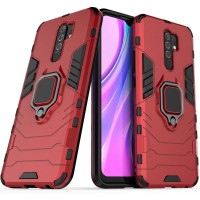 Чохол для Xiaomi Redmi 9 Transformer Ring ударостійкий з кільцем червоний
