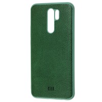 Чохол для Xiaomi Redmi 9 Leather cover зелений