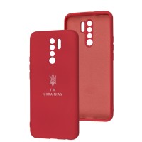 Чохол для Xiaomi Redmi 9 Silicone Full Тризуб бордовий / rose red