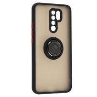Чохол для Xiaomi Redmi 9 LikGus Edging Ring чорний/червоний