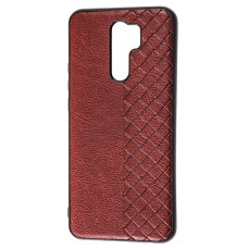 Чохол для Xiaomi Redmi 9 WeaveSide бордовий