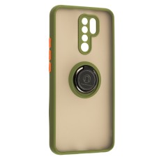 Чохол для Xiaomi Redmi 9 LikGus Edging Ring зелений