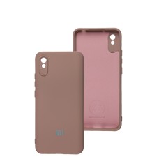 Чохол Xiaomi Redmi 9A Silicone Full camera рожевий / pink sand