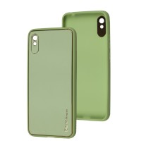 Чохол для Xiaomi Redmi 9A Leather Xshield pistachio