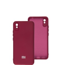 Чохол для Xiaomi Redmi 9A Silicone Full camera бордовий / marsala