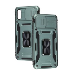 Чехол для Xiaomi Redmi 9A Camshield Army Ring зеленый / light green