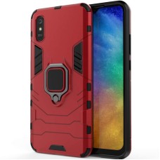 Чохол для Xiaomi Redmi 9A Transformer Ring ударостійкий з кільцем червоний