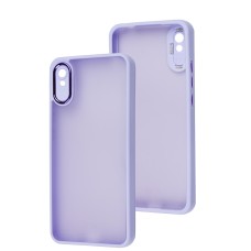 Чохол для Xiaomi Redmi 9A Luxury Metal Lens бузковий