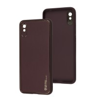 Чохол для Xiaomi Redmi 9A Leather Xshield plum red