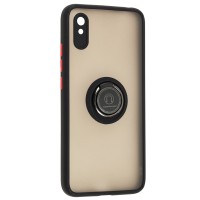 Чохол для Xiaomi Redmi 9A LikGus Edging Ring чорний / червоний