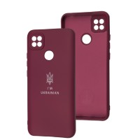 Чохол для Xiaomi Redmi 9C Full Premium Тризуб бордовий / marsala