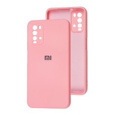 Чохол для Xiaomi Redmi 9T Square camera full рожевий / light pink