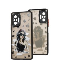 Чохол для Xiaomi Redmi Note 10 Pro Wave Cartoon black dress