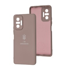 Чохол для Xiaomi Redmi Note 10 Pro Full Premium Тризуб розовий / pink sand