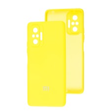 Чохол для Xiaomi Redmi Note 10 Pro Lime silicon із мікрофіброю жовтий (yellow)