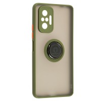 Чохол для Xiaomi Redmi Note 10 Pro LikGus Edging Ring хакі