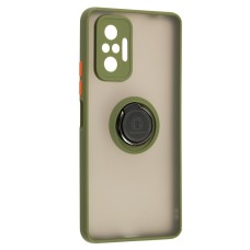 Чохол для Xiaomi Redmi Note 10 Pro LikGus Edging Ring хакі