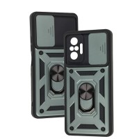 Чохол для Xiaomi Redmi Note 10 Pro Serge Ring Armor ударостійкий зелений