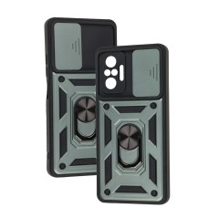 Чохол для Xiaomi Redmi Note 10 Pro Serge Ring Armor ударостійкий зелений