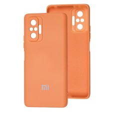 Чохол для Xiaomi Redmi Note 10 Pro Lime silicon з мікрофіброю оранжевий (orange)