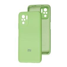 Чохол для Xiaomi Redmi Note 10 / 10s Silicone cover Full camera м'ятний / mint