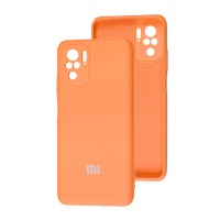Чохол для Xiaomi Redmi Note 10/10S Lime silicon з мікрофіброю оранжевий (orange)