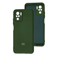 Чохол для Xiaomi Redmi Note 10 / 10s Silicone Full camera зелений / dark green