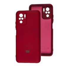 Чохол для Xiaomi Redmi Note 10 / 10s Silicone Full camera бордовий / marsala