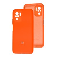 Чохол для Xiaomi Redmi Note 10 / 10s Silicone cover Full camera neon orange