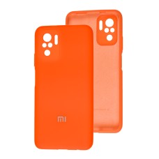 Чохол для Xiaomi Redmi Note 10 / 10s Silicone cover Full camera neon orange