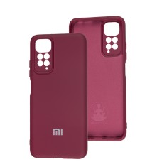 Чохол для Xiaomi Redmi Note 11 / 11s Silicone Full camera бордовий / marsala