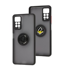 Чохол для Xiaomi Redmi Note 11 / 11s LikGus Edging Ring чорний / червоний