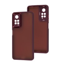 Чохол для Xiaomi Redmi Note 11 Pro Luxury Metal Lens марсала