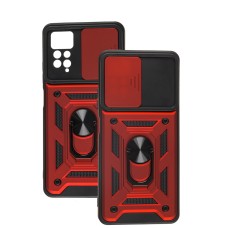 Чохол для Xiaomi Redmi Note 11 Pro Serge Ring Armor ударостійкий червоний
